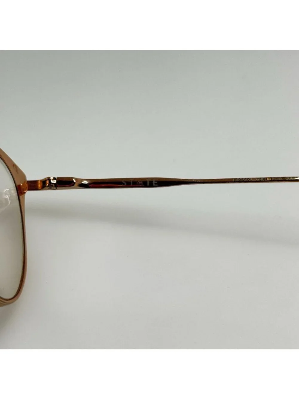 State Hirosaki Shell Rose Gold Eyeglasses Eye Glasses Frames Japan 52-21-140